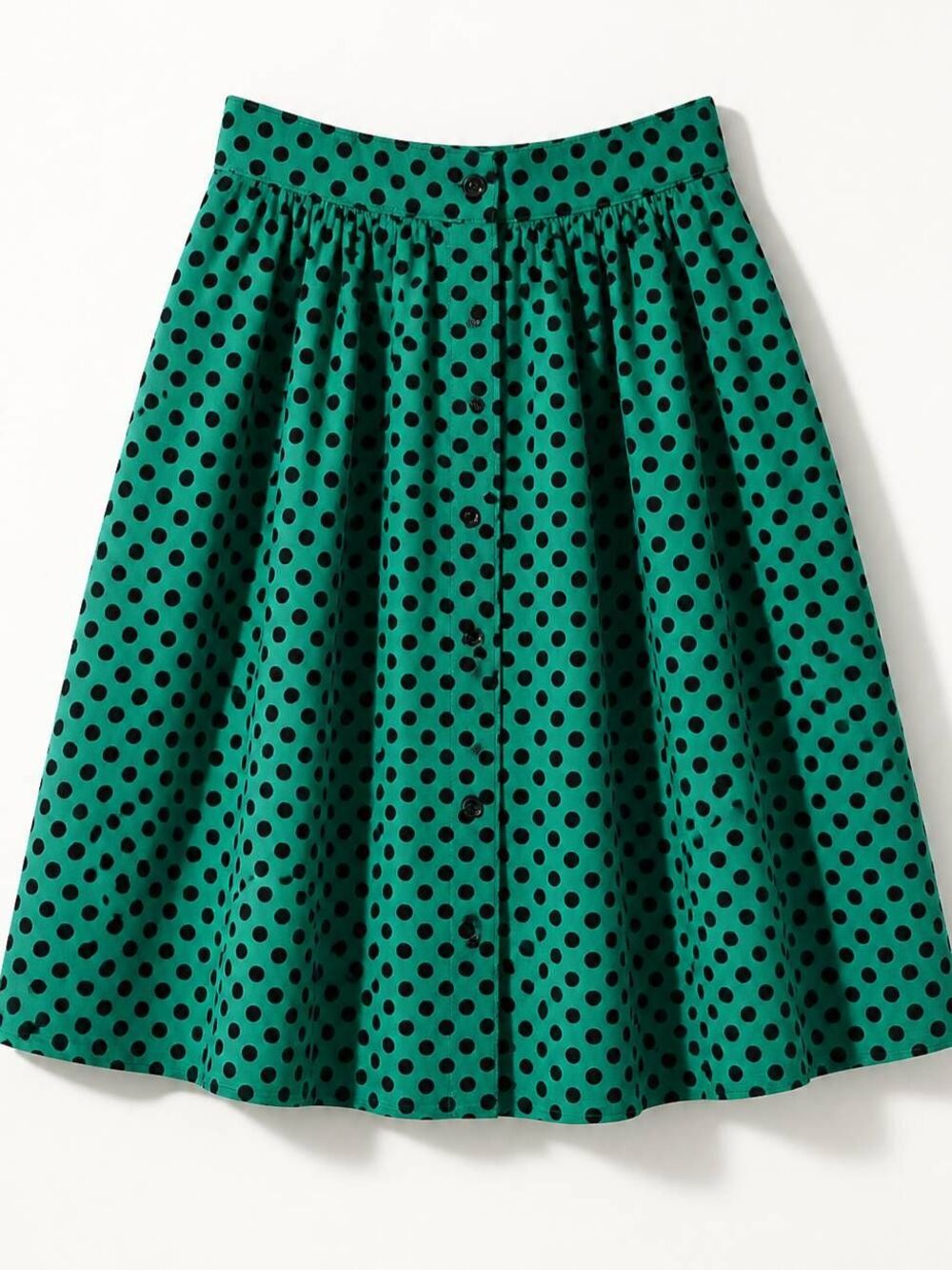 🔺️Alice Moon Green & Blue Polka Dot Print Skirt Medium
